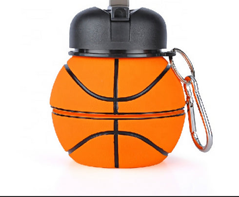 Basketball Running Sports Outdoor Silicone Water Bottle.
